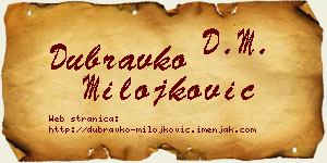 Dubravko Milojković vizit kartica